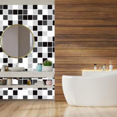 Imagem de Papel de Parede Adesivo Autocolante Decorativo Pastilha Mosaico 10 MET
