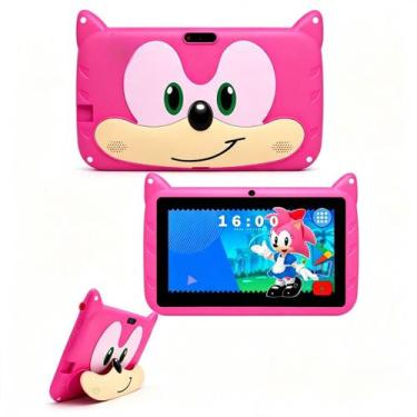 Imagem de Tablet Infantil Rosa Android WiFi 7 Pol 4GB RAM 64GB - BRUP, 64GB, Ros