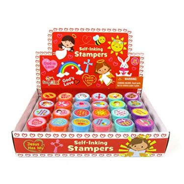 Imagem de TINYMILLS Carimbos religiosos de amor cristão religioso para crianças, prêmios religiosos, carnaval, escola dominical, igreja, festival, sala de aula, brindes de presente Jesus Loves You Party Brindes