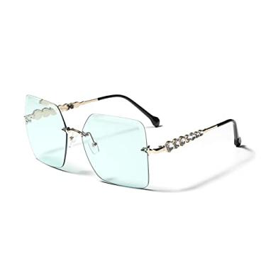 Imagem de Óculos de sol fotocromáticos de marca vintage sem aro quadrado sem aro para mulheres homens óculos de condução Uv400 2