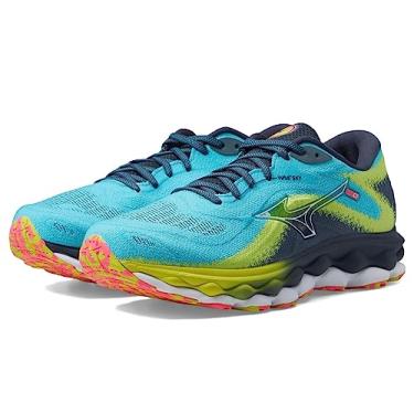Imagem de Mizuno Tênis de corrida masculino Wave Sky 7, Azul (Jet Blue-White), 38