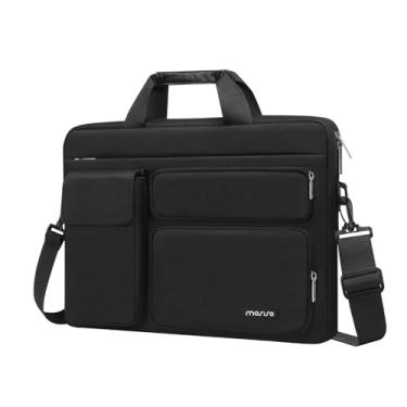 Imagem de MOSISO Bolsa carteiro de ombro para laptop compatível com MacBook Air/Pro, notebook de 13 a 13,3 polegadas, compatível com MacBook Pro de 14 polegadas M1 com 2 levantadas e 1 aba e