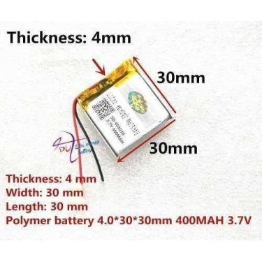 Imagem de Bateria 3,7v 400 Mah Pequena Gps Mp3 Mp4 Caneta Gravador Som - bgb