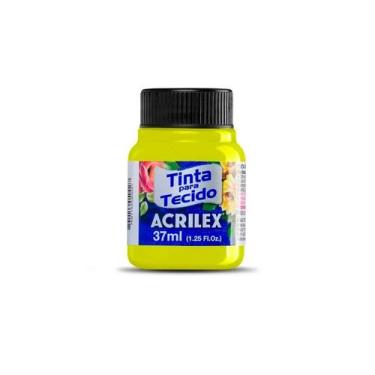 Imagem de Tinta Fluorescente Para Tecido 37ml - Amarelo Limão - 1 unidade - Acri