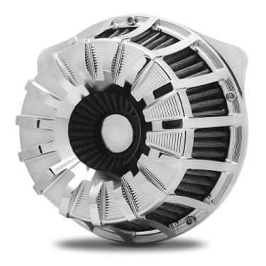 Imagem de Para filtro de ar harley Touring street glide road king electra tri trike Dyna Sportster XL 883 1200 Softail entrada de ar (Speed 15 style - Chrome, B-For Softail/Dyna 93-15, Touring 01-07)