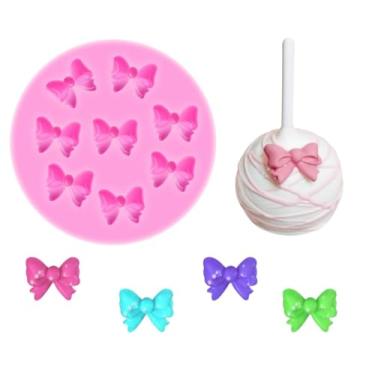 Imagem de Yunko W0770 8 mini arcos molde de silicone Fondant Sugar Bow Craft Moldes DIY bolo decorativo