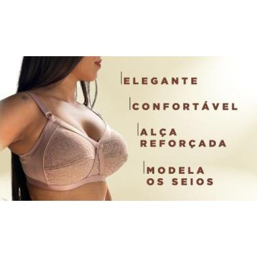 Imagem de Sutiã Plus Size P/ Seios Grandes Sem Aro Sem Bojo Reforçado - Wild, 54
