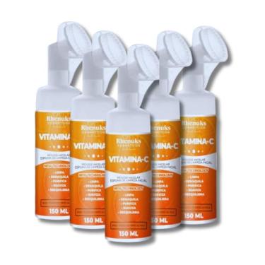 Imagem de Kit 5 Mousse Micelar Limpeza Facial Vitamina C Revenda