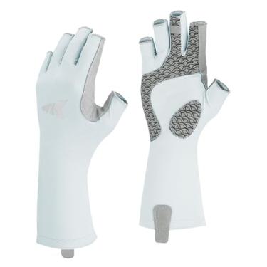 Imagem de KastKing Luvas de pesca Sol Armis Pro, FPS 50, proteção solar, 3/4, luvas de secagem rápida, luvas de proteção UV de punho estendido para atividades ao ar livre, caiaque, remo, remo, canoagem, caça