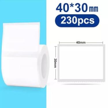 Imagem de 1- ROLO DE ETIQUETA NIIMBOT 40X30 COR: BRANCO - 230 ETIQUETAS PARA IMPRESSORAS B1/B21/B3S/B203