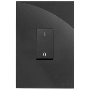 Imagem de Modulo Pulsador De Campainha - Recta Black Satin Fosco