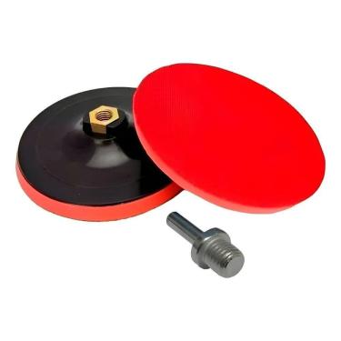 Imagem de 2X Prato Suporte Politriz Lixadeira 100Mm Rosca M14 C/Welkro