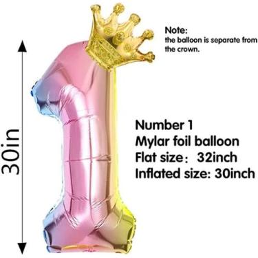 Imagem de Filme de alumínio 32 polegadas balão número de folha da coroa digital 