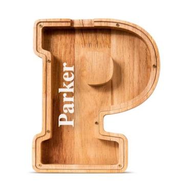 Imagem de Piggy Bank Summidate Nome personalizado Letra de madeira A-Z