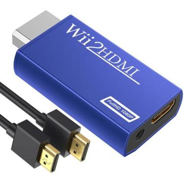 Imagem de Adaptador conversor Wii para HDMI GANA 1080p com cabo HDMI