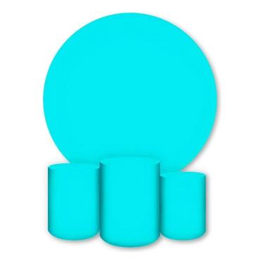 Imagem de Painel Redondo E Capas De Cilindro Sublimado Ciano