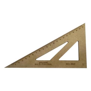 Imagem de Régua Esquadro Multi Funcional 12x21 21cm Ângulos - LAPIDARE, Multi fu