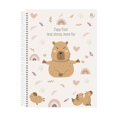 Imagem de Caderno Universitário Capycuties - 10 Matérias 160 Folhas Animativa Papelaria Fofa Capivara (Zen)