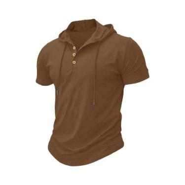 Imagem de Camiseta Masculina Slim Fit De Verão Com Capuz Leve E Respirável Para 