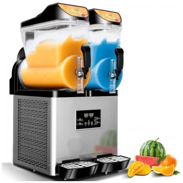 Imagem de Máquina de Raspadinha Drink Comercial de 30L - 2 Tanques, Margarita de Aço Inoxidável - 110V 1000W,BOSBAK.