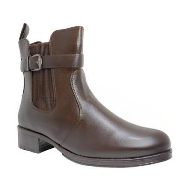 Imagem de Bota Feminina Casual Salto Baixo Cano Curto Mooncity 72110, Preto, 36