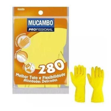 Imagem de Luva Látex Mucambo Amarelo M.