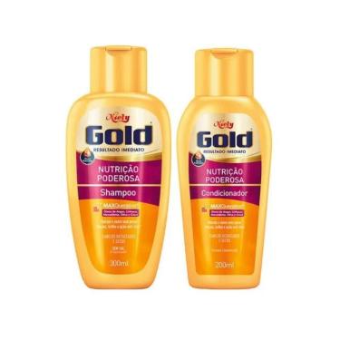 Imagem de Kit Shampoo Condiconador Nutrição Poderosa Niely Gold 500ml 