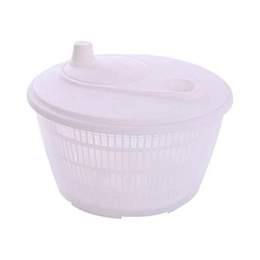 Imagem de Gralara Secador de Salada Lavável Multiuso de Legumes 3L para Preparação de Salada de Legumes, Branco, Tamanho real