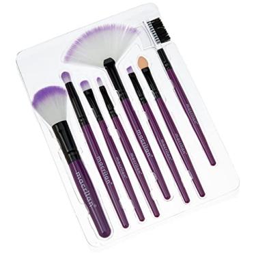 Imagem de Kit de Pincéis para Maquiagem Macrilan KP3-1A, 8 Peças Roxo - Custo-Benefício, Ideal para Iniciantes, Cerdas Macias