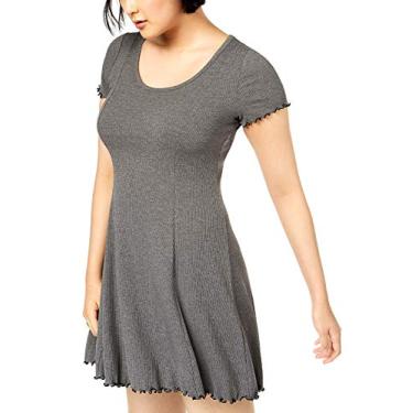 Imagem de bar III Womens Ribbed Fit & Flare Dress, Grey, Small