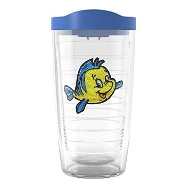 Imagem de Tervis Disney A Pequena Sereia Linguado Feito nos EUA Copo Isolado de Parede Dupla, 473 ml, Clássico