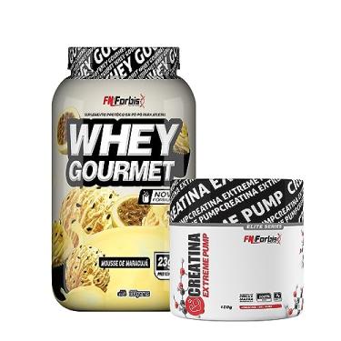 Imagem de Whey Protein Gourmet Pote 907g + Creatina Extreme Pump Elite Series 150g - FN Forbis Nutrition (Mousse de Maracujá)