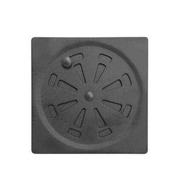 Imagem de Ralo Grelha Inox 10X10 Black Abre E Fecha Banheiro Quadradro