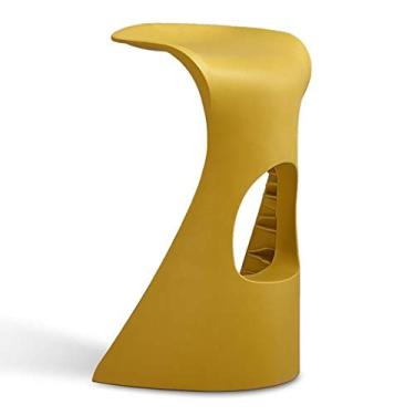 Imagem de Banquetas de bar simples e elegante banqueta de bar criativa mesa de plástico e cadeira bancos altos cadeiras de bar fortes e bonitas (cor: amarelo)