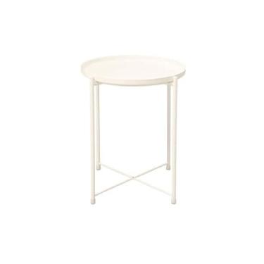 Imagem de Mesa lateral moderna elegante metal pequena mesa de centro sofá mesa de centro lateral sala de estar quarto móveis de escritório mesa de centro para sala de estar (cor: 1)