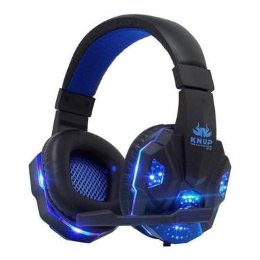Imagem de Headset Gamer Knup KP-397 + Adaptador PS4 E Celular Azul