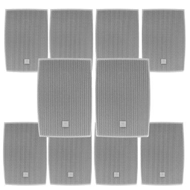 Imagem de Kit 10 Caixas de Som Acústica JBL C621B Passiva Branca - 200 Watts RMS