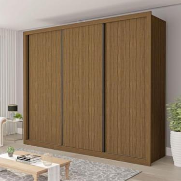 Imagem de Guarda Roupa Casal 3 Portas Nápoli Siena Móveis Freijó