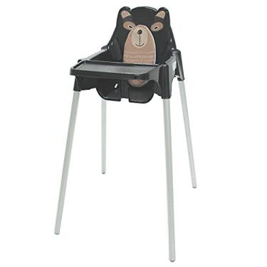 Imagem de Cadeira de Refeição Plástica Teddy Alta com Pernas de Alumínio Anodizado, Tramontina, Preta