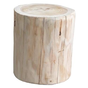 Imagem de Toddmomy banquinho de madeira maciça pequena mesa suporte para mesas laterais mesa de apoio banquinho de toco de árvore fezes interior decorar flor decorativa base criança pequena enfeites