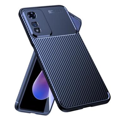 Imagem de Capa Capinha Anti Impacto Para Xiaomi Redmi Note 12s Case Com Desenho Fibra De Carbono Shock Queda (Azul)