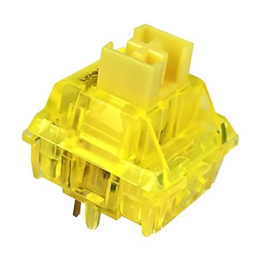 Imagem de Interruptores Gateron Ink v2 5 pinos RGB Linear Switch para teclados mecânicos DIY (70 peças, tinta amarela)