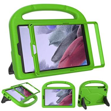 Imagem de SUPLIK Capa infantil para tablet Samsung Galaxy Tab A9 22.1 cm 2023 / Tab A7 Lite 2021 22.1 cm, integrada com protetor de tela, capa protetora durável à prova de choque leve com suporte, verde