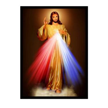 Imagem de Pintura Sagrado Coração de Jesus 50x70cm Impressão em tela