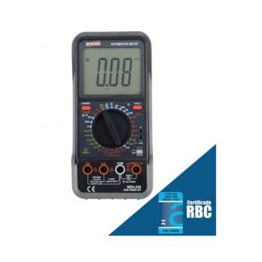 Imagem de Multímetro Digital Automotivo Tensão Corrente Tacômetro Garra Indutiva Mda-240 Portátil Instrutherm Com Certificado Rbc