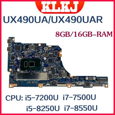 Imagem de UX490UA UX490UAR Placa-mãe para ASUS Zenbook UX490CA UX490UAK Laptop I7-8550U I5-8250U I5-7200U