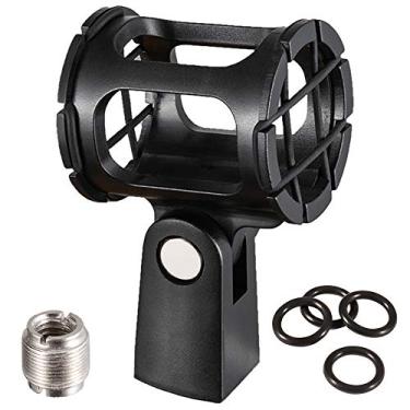 Imagem de LYRCRO Microphone Shock Mount Holder Clip Mic Anti-Vibration for 18mm-30mm Dynamic Mic like Shure SM57 SM58 or Condenser Shotgun Mic like Rode NTG-1 NTG-2 NTG-3 NTG-4 NTG-4+ NTG-5