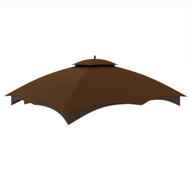 Imagem de Tanxianzhe Cobertura de cobertura de dossel de camada dupla de substituição com saída de ar APENAS para mirante Allen Roth da Lowe's 25 x 30 cm #GF-12S004B-1 (marrom)