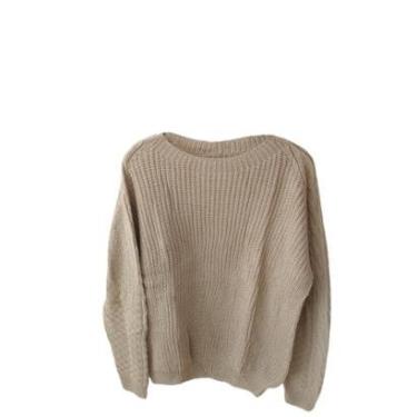 Imagem de Suéter Feminino Tricot Plus Size Manga Longa Quente Inverno-Feminino