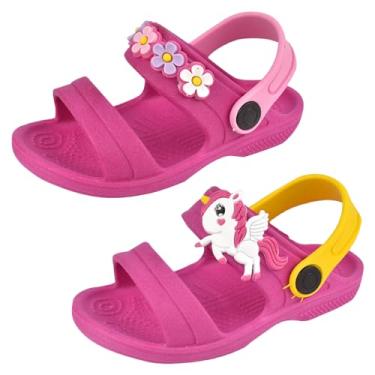 Imagem de KIT Com 2 Pares Babuche Infantil Sandália Chinelo Leve Menina Menino (07ROSA 06AMARELO, BR, Criança de 4 a 8 anos, Numérico, 31)